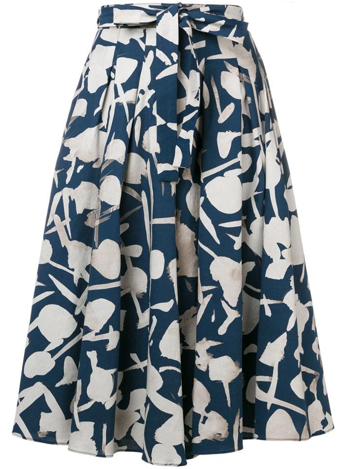 's Max Mara Midi Pleated Skirt - Blue