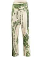 Moschino Dollar Bill Print Track Pants - Green