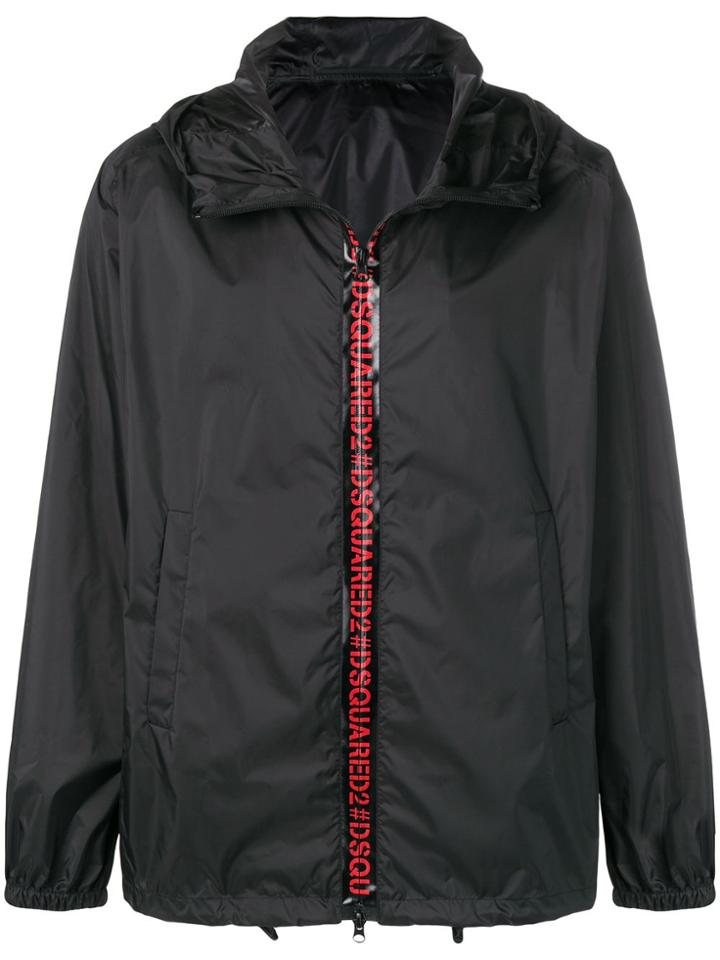 Dsquared2 Hooded Windbreaker - Black