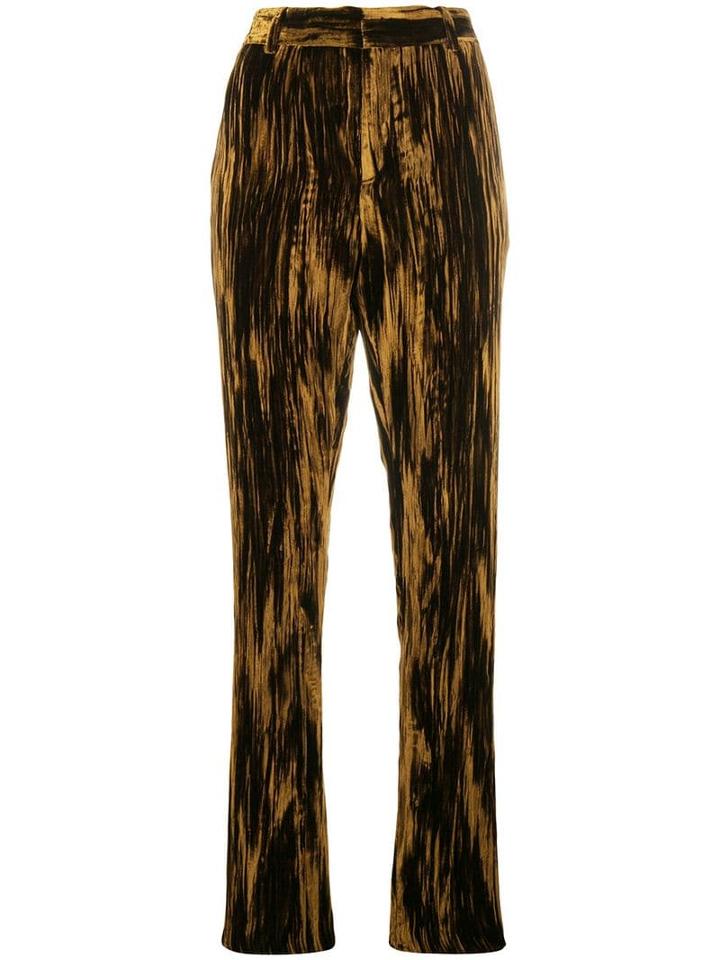 Saint Laurent Slim High-waist Trousers - Metallic