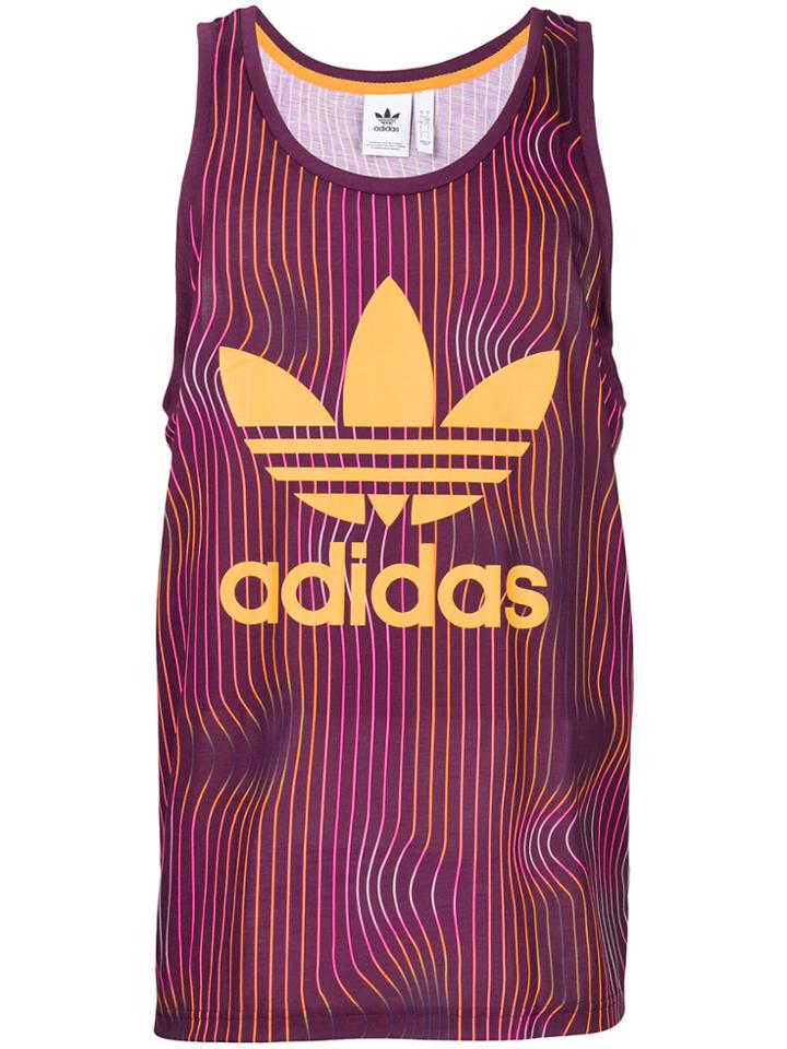 Adidas Wave Print Logo Tank - Nude & Neutrals