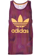 Adidas Wave Print Logo Tank - Nude & Neutrals