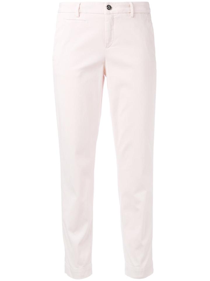 Peuterey - Cropped Trousers - Women - Cotton/spandex/elastane - 40, Pink/purple, Cotton/spandex/elastane