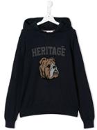 Sun 68 Teen Heritage Knitted Hoodie - Blue