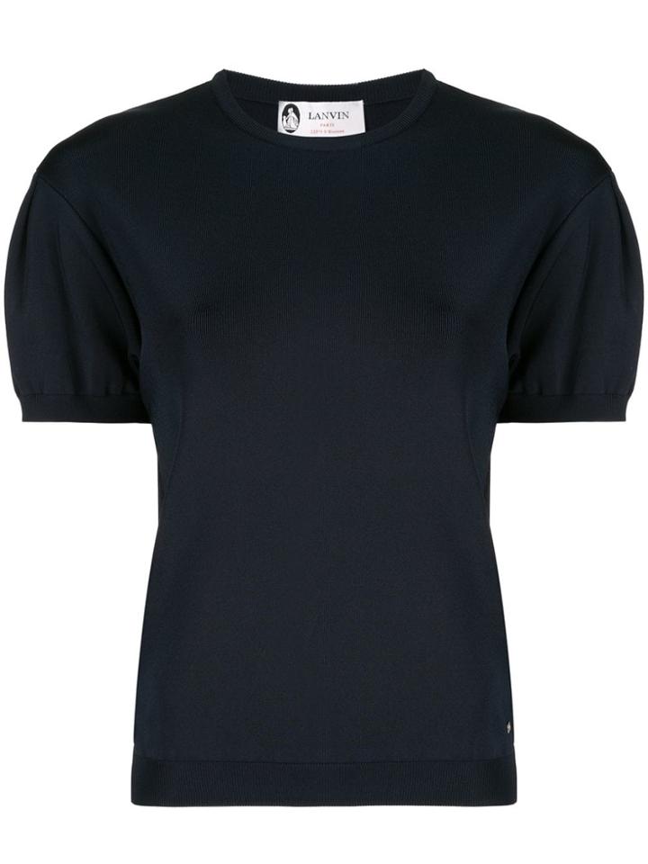 Lanvin Short-sleeved Knitted Top - Blue
