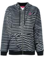 Mcq Alexander Mcqueen 'swallow' Striped Hoodie, Women's, Size: Medium, Black, Cotton