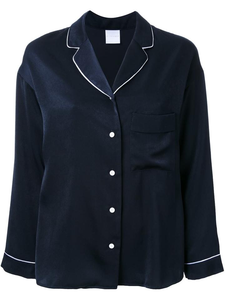 Cityshop Satin Shirt, Women's, Blue, Polyester