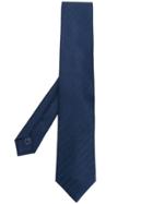 Brioni Diagonal Striped Tie - Blue