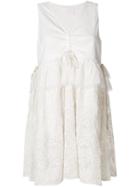 See By Chloé Drawstring Peplum Dress - Nude & Neutrals