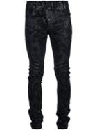 Boris Bidjan Saberi Camouflage Effect Super Skinny Trousers, Men's, Size: Medium, Black, Cotton/spandex/elastane