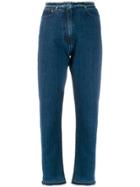 Mcq Alexander Mcqueen Frayed Slim-fit Jeans - Blue