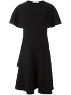 Givenchy Ruffle Short Dress, Women's, Size: 40, Black, Viscose/acetate/spandex/elastane/silk
