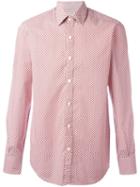 Canali Plain Shirt, Size: Xl, Red, Cotton