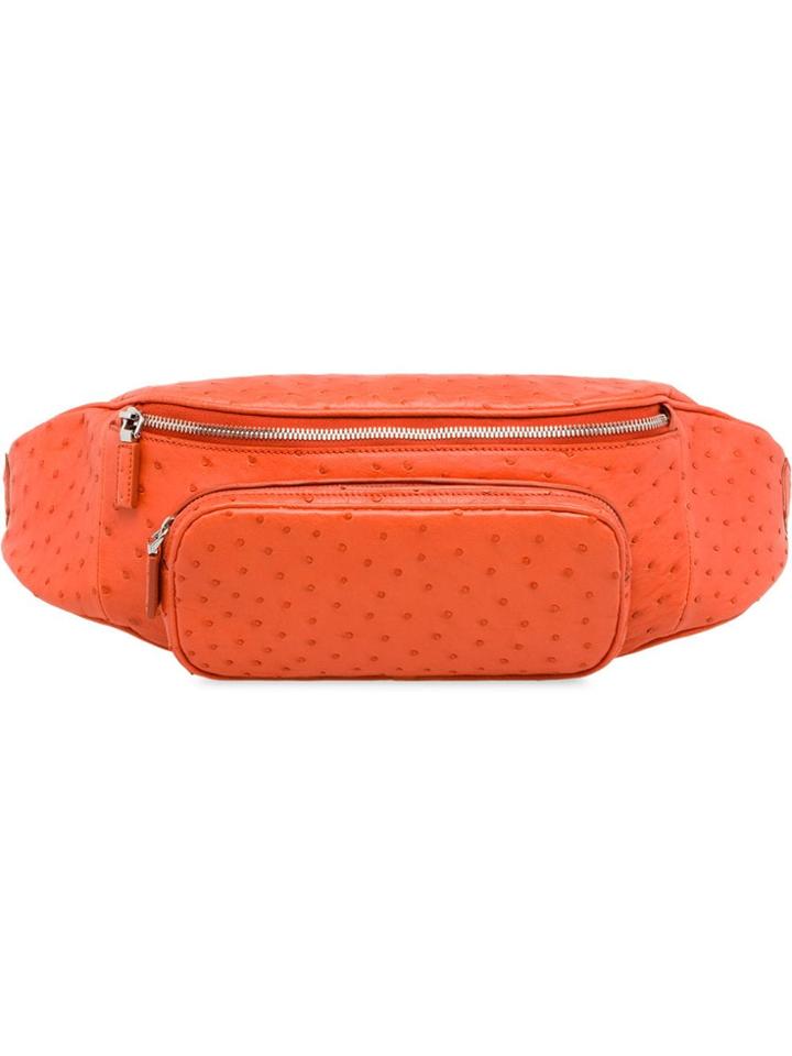 Prada Ostrich Leather Belt Bag - Yellow