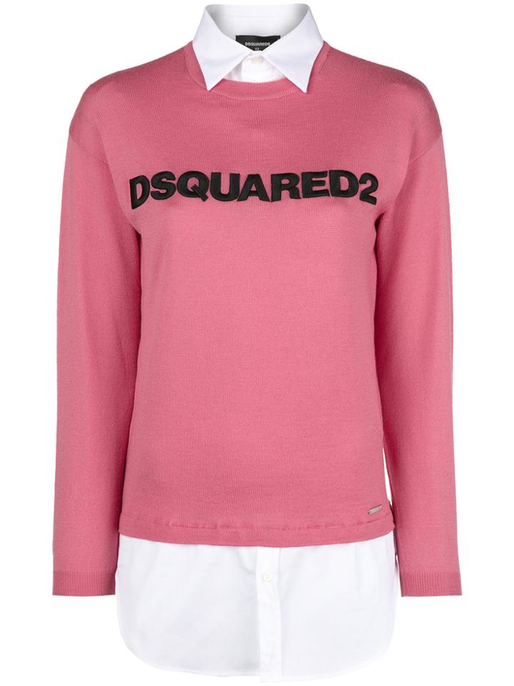 Dsquared2 Logo Sweater - Pink & Purple