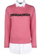 Dsquared2 Logo Sweater - Pink & Purple