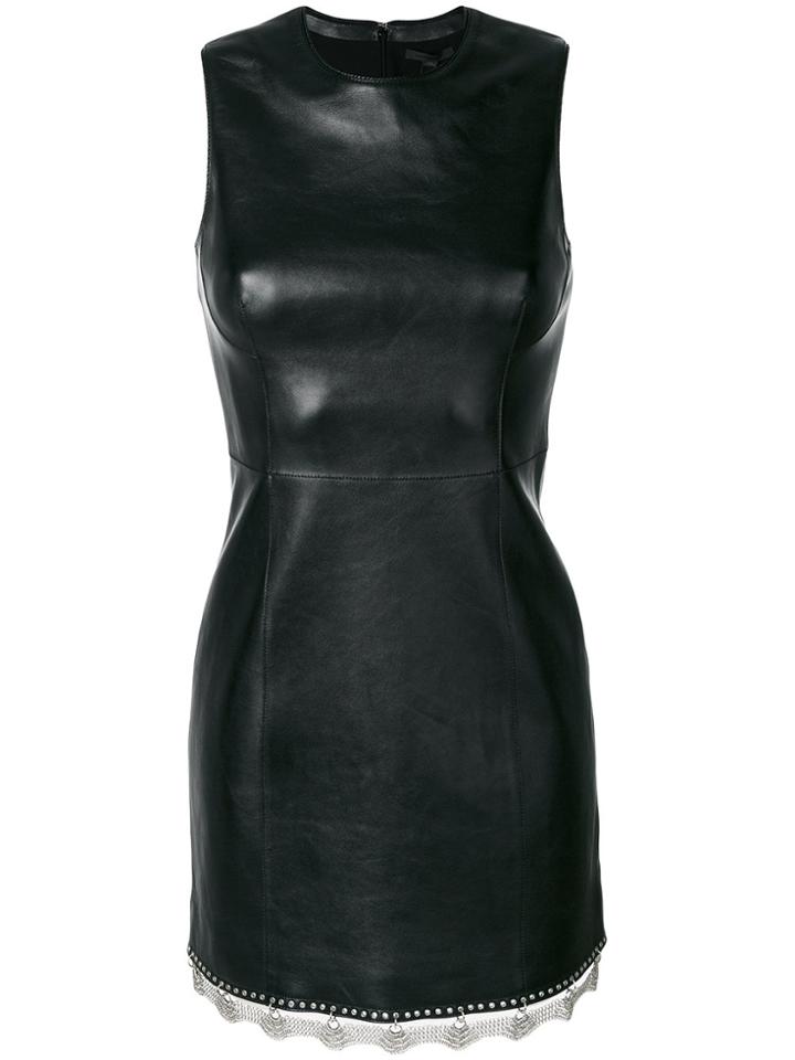 Alexander Wang Chainmail Trim Mini Dress - Black