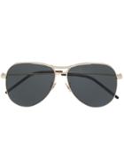 Saint Laurent Eyewear Aviator Style Sunglasses - Gold