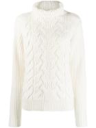 Helmut Lang Cable Knit Wool Sweater - White