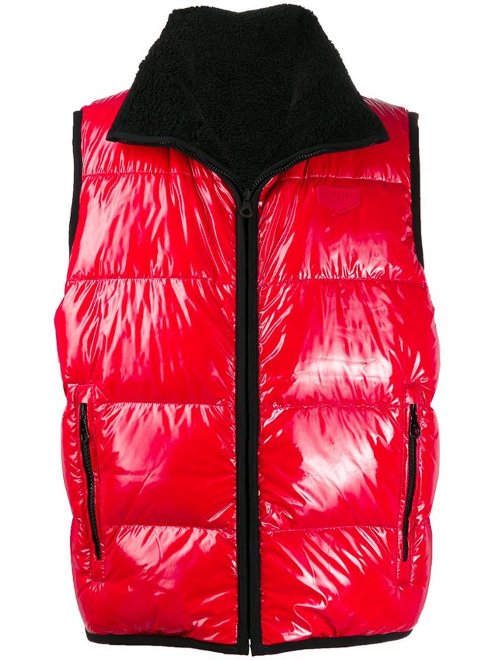 Duvetica Reversible Padded Gilet - Red