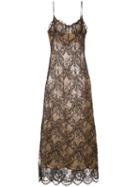 Erika Cavallini Lace Long Dress, Women's, Size: 42, Black, Polyamide/silk/polyester