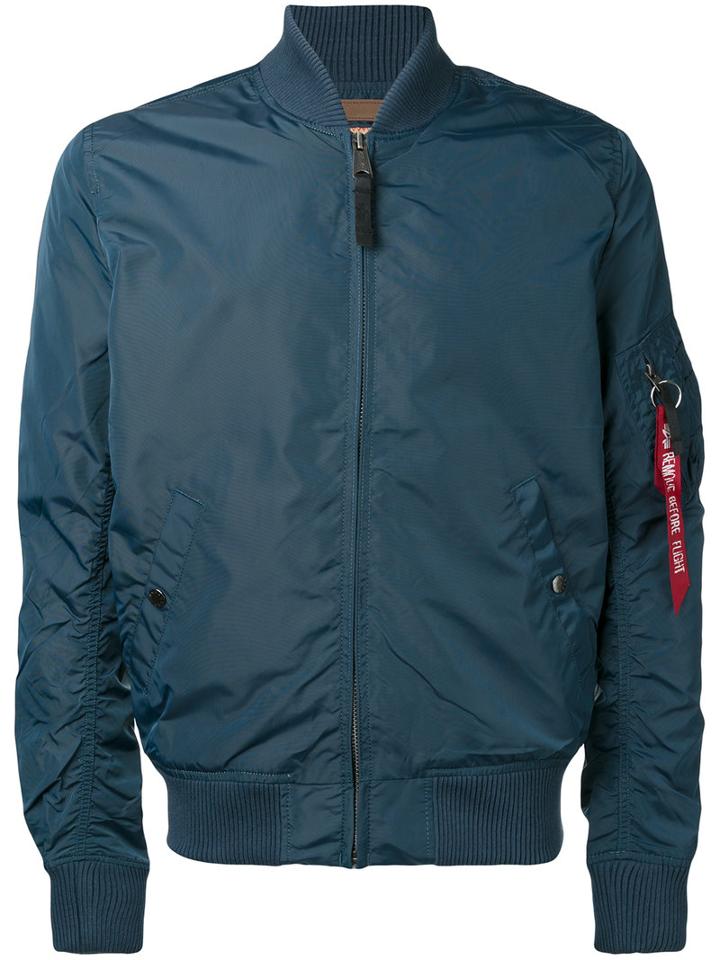 Alpha Industries - Bomber Jacket - Men - Nylon - Xl, Blue, Nylon