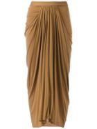 Rick Owens Lilies 'mermaid' Skirt, Women's, Size: 44, Brown, Cotton/nylon/viscose