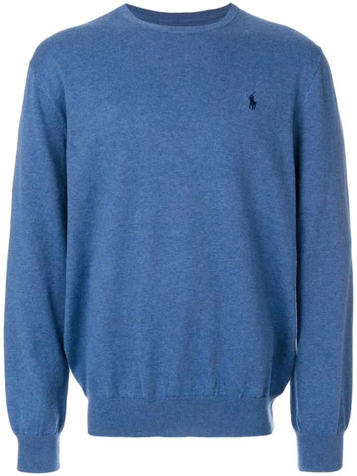 Polo Ralph Lauren Crew Neck Logo Jumper - Blue