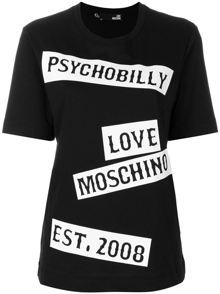 Love Moschino Psychobilly Print T-shirt - Black