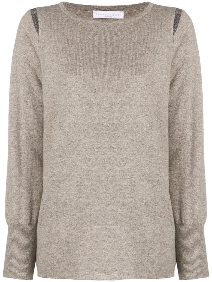 Fabiana Filippi Longsleeved Jumper - Nude & Neutrals