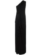 Givenchy Gathered One Shoulder Gown - Black