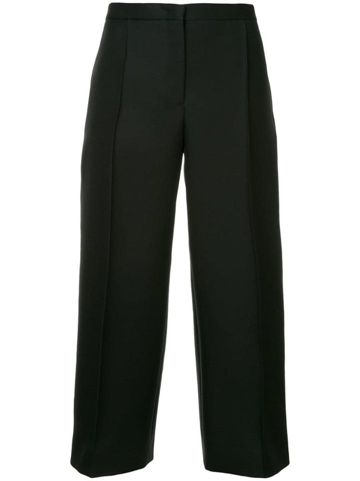 Jil Sander Cropped Wide Leg Trousers - Black
