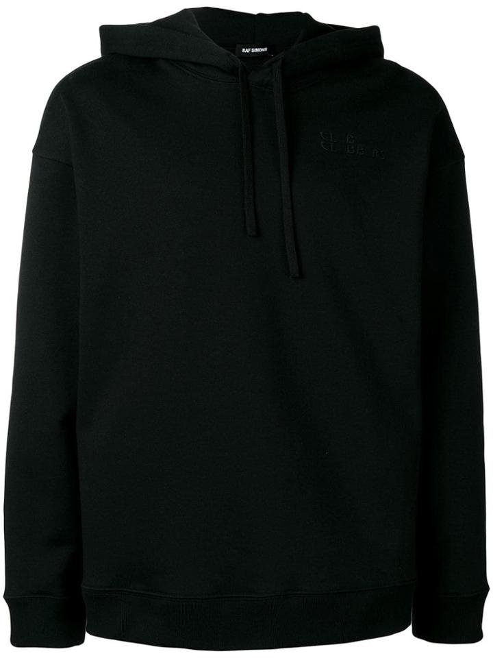 Raf Simons Rear Print Hoodie - Black