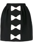 Valentino Bow Front Mini Skirt - Black