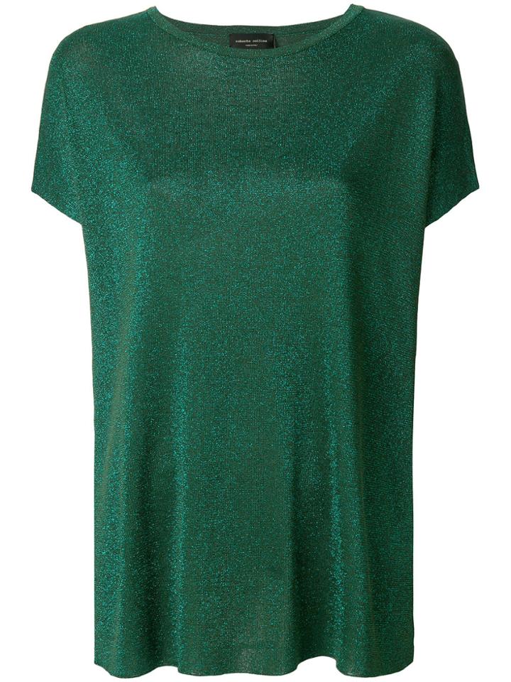 Roberto Collina Long Sparkle T-shirt - Green
