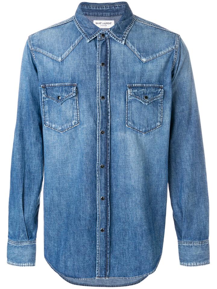 Saint Laurent Classic Denim Shirt - Blue