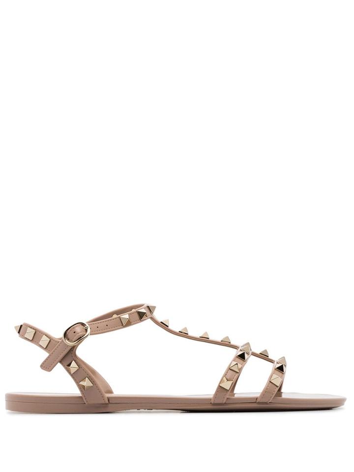 Valentino Valentino Garavani Rockstud Jelly Flat Sandals - Neutrals