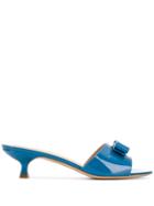 Salvatore Ferragamo Bow Buckle Detail Slip-on Sandals - Blue