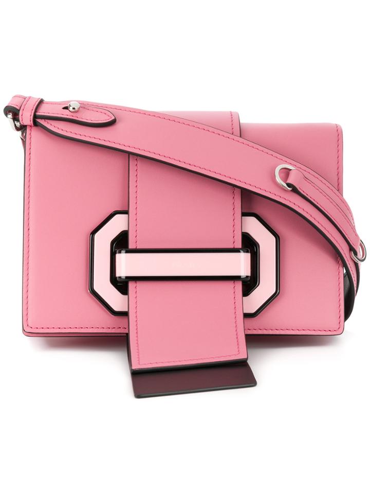 Prada Strap Closure Shoulder Bag - Pink & Purple