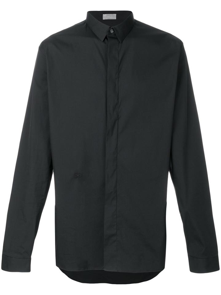 Dior Homme Logo Embroidered Shirt - Black