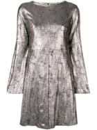 Drome Flared Sleeve Dress - Metallic
