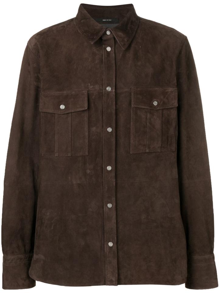 Tom Ford Double Pocket Textured Shirt - Brown