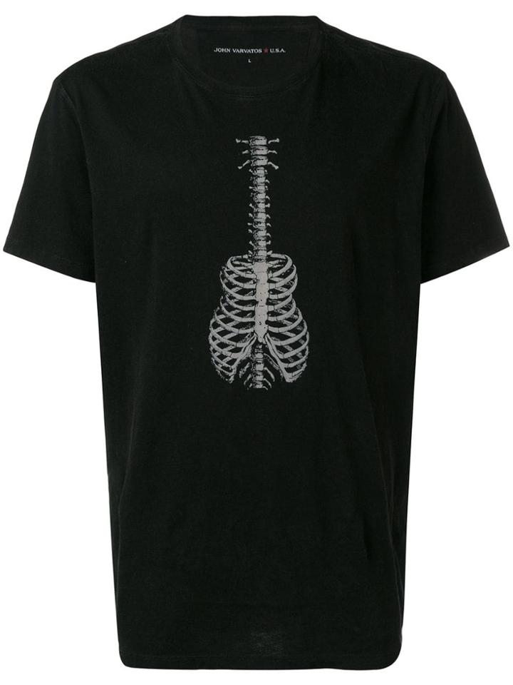 John Varvatos Skeleton Print T-shirt - Black