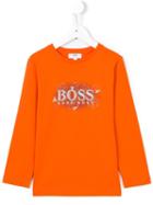 Boss Kids Geometric Logo Print T-shirt