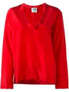 Forte Forte V-neck Blouse, Women's, Size: Ii, Red, Silk