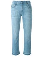Current/elliott Flared Cropped Jeans, Women's, Size: 25, Blue, Cotton/spandex/elastane