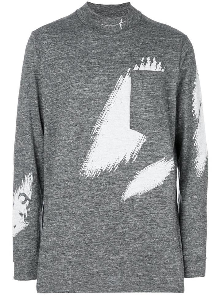 Stone Island Shadow Project Graphic Print Long Sleeve Top - Grey