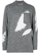 Stone Island Shadow Project Graphic Print Long Sleeve Top - Grey