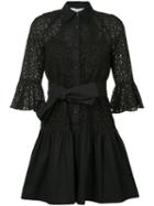 Derek Lam 10 Crosby Broderie Anglaise Shirt Dress, Women's, Size: 0, Black, Cotton/polyester