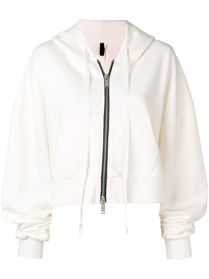 Unravel Project Hooded Bomber Jacket - Neutrals
